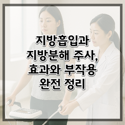 지방흡입과 지방분해 주사, 효과와 부작용 완전 정리