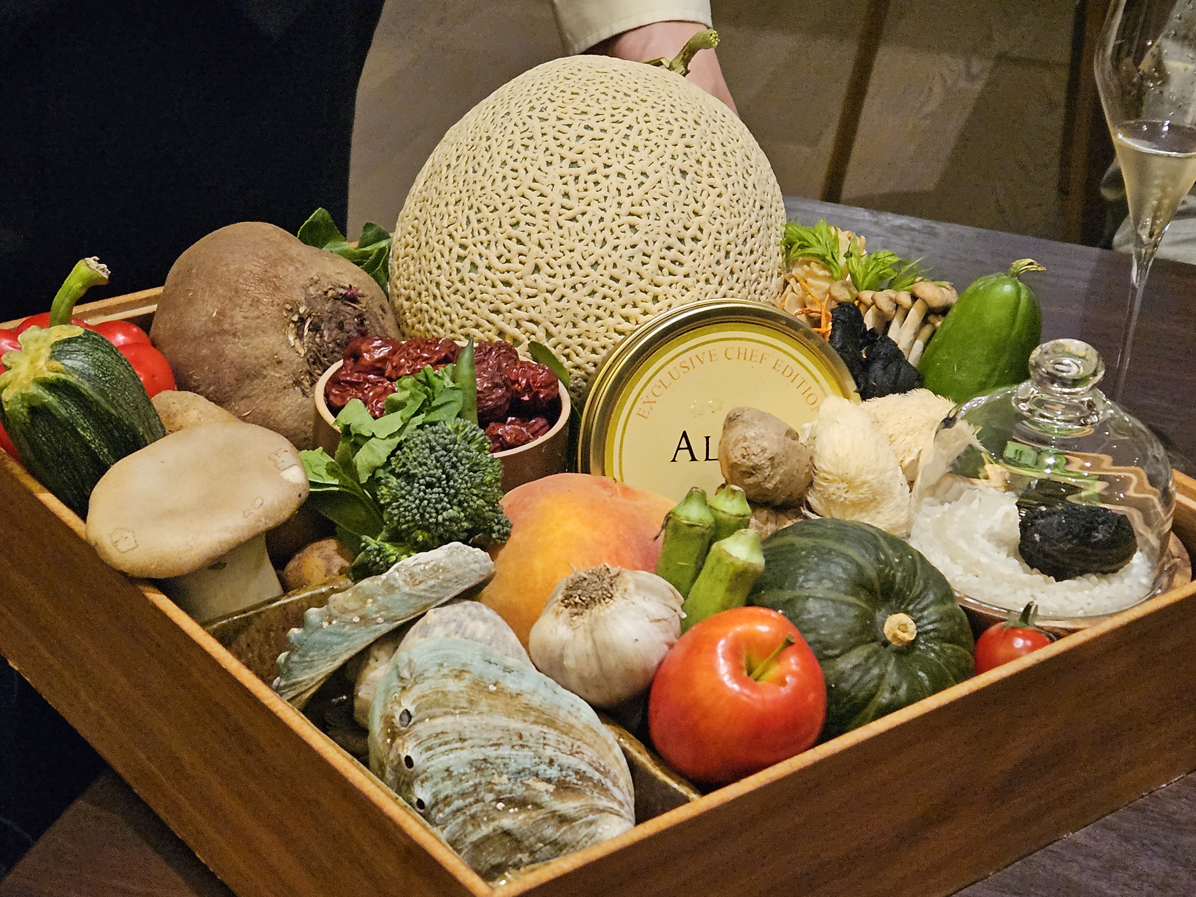 코스에 사용될 식재료들