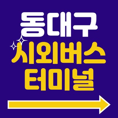 동대구시외버스터미널 시간표 예매 방법 주차장