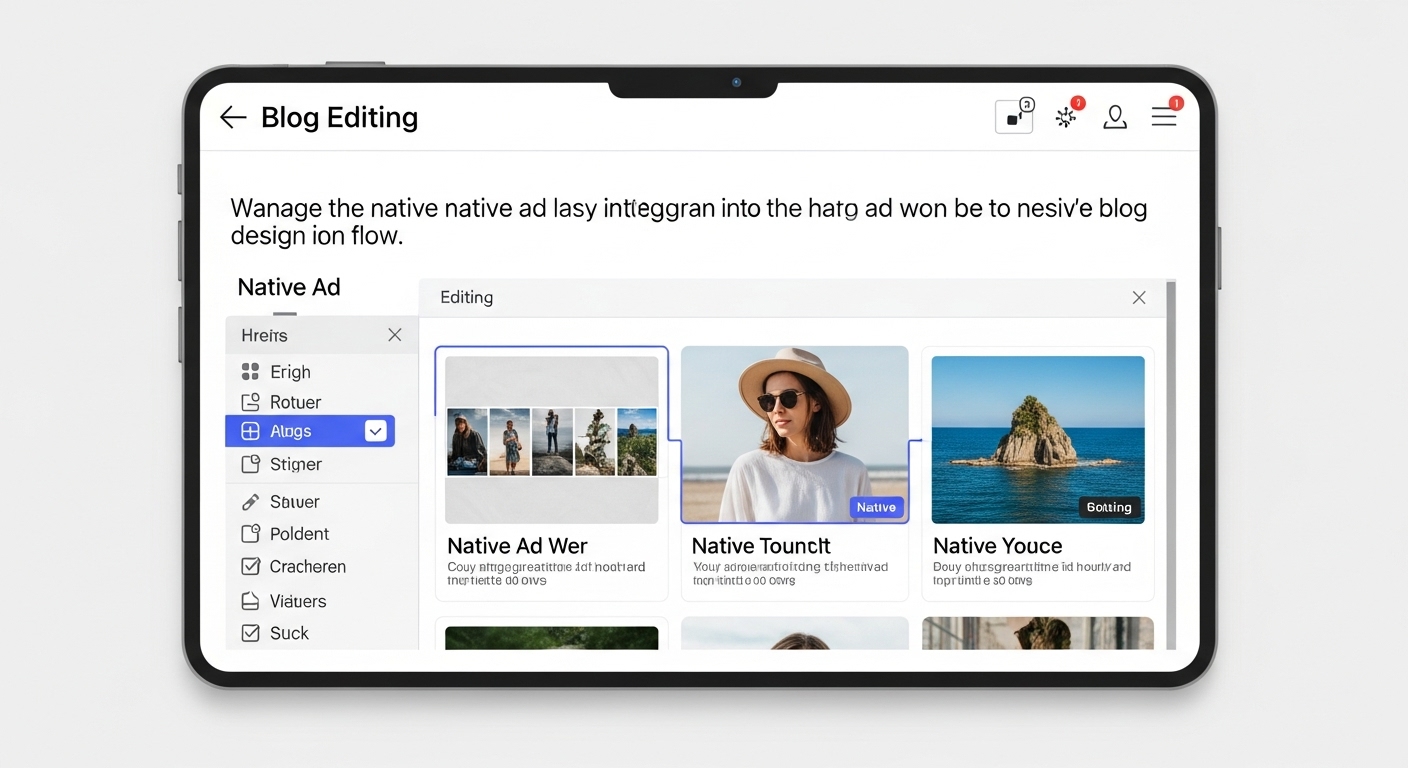 콘텐츠처럼 보이는 광고 배치