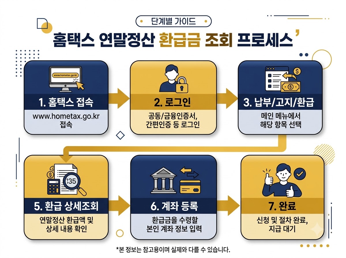 alt="홈택스에서 연말정산 환급금을 조회하고 신청방법과 인포그래픽"