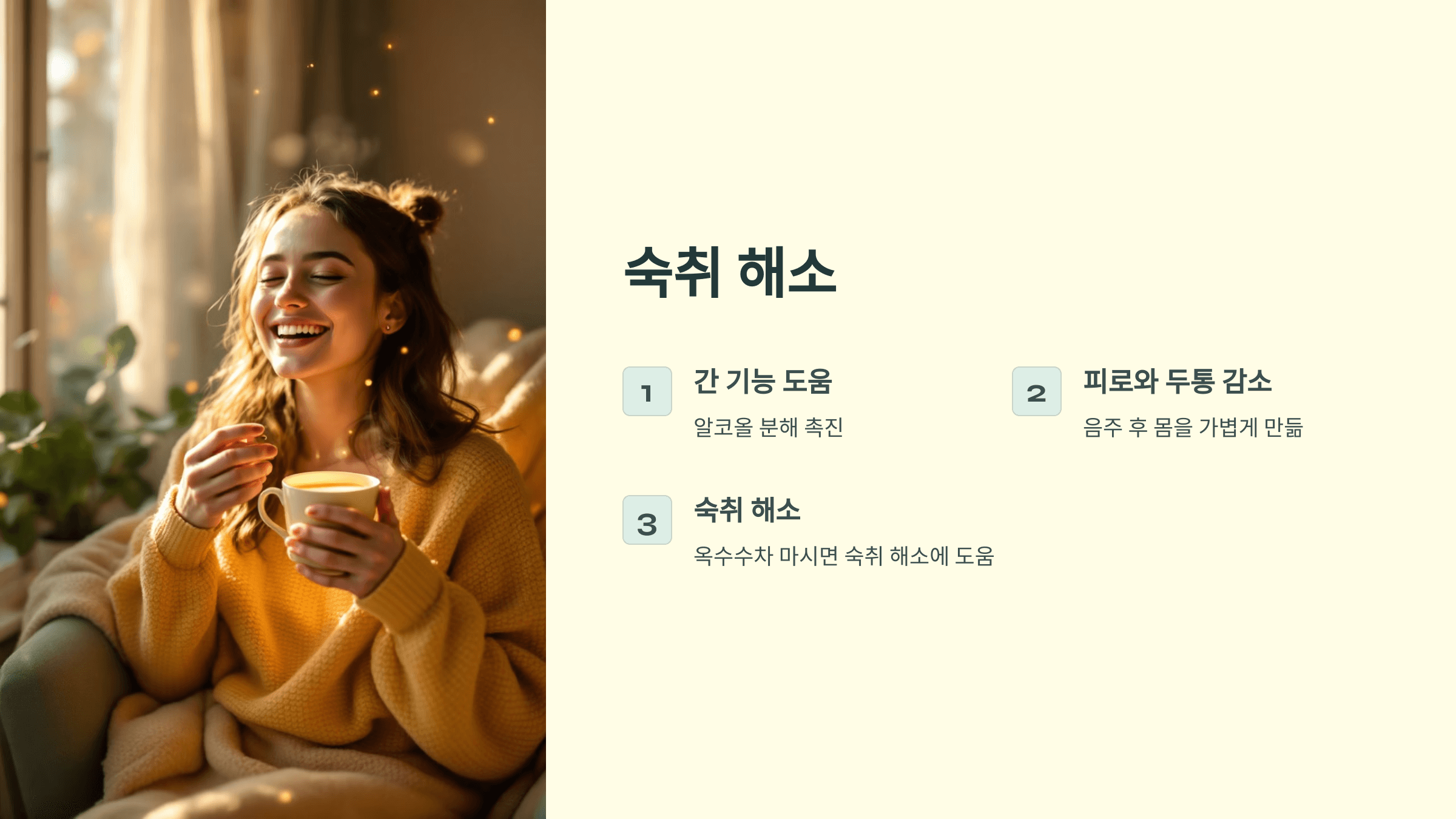 옥수수차 사진입니다.