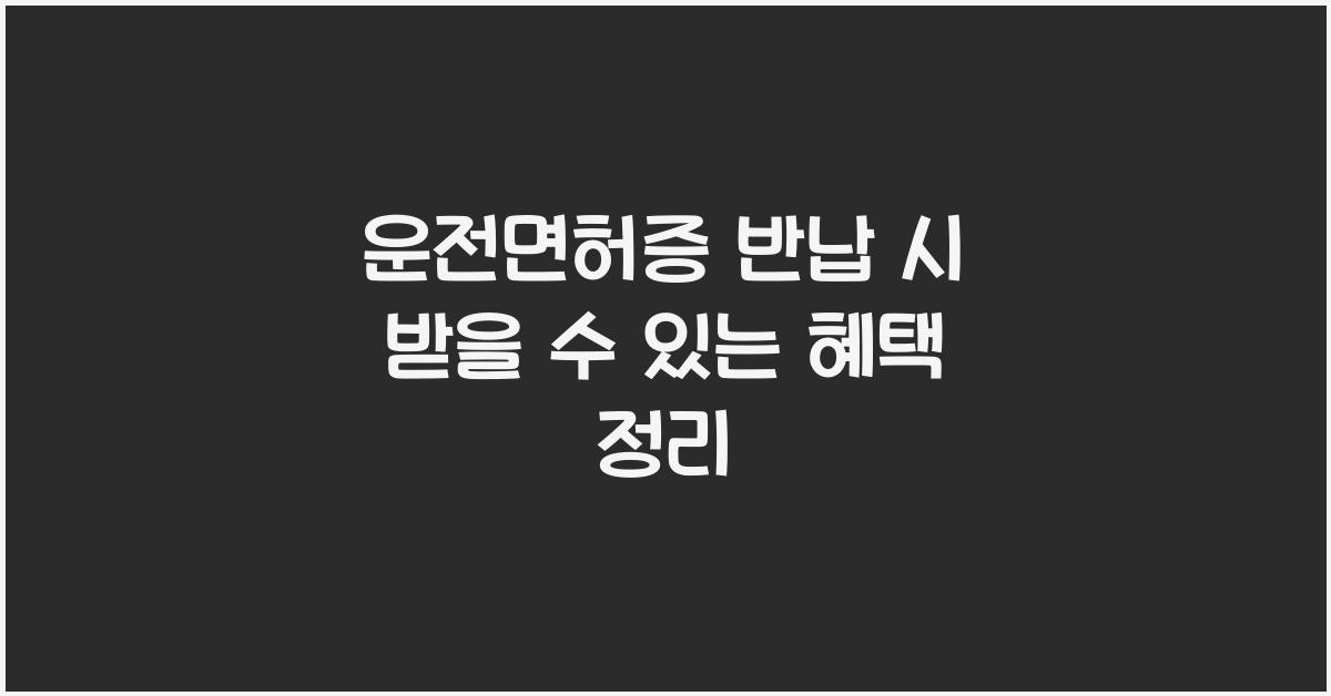 운전면허증 반납