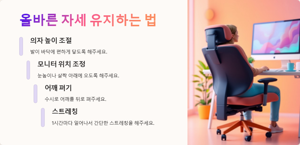 올바른 자세 유지하는 법, 거북목 교정 운동