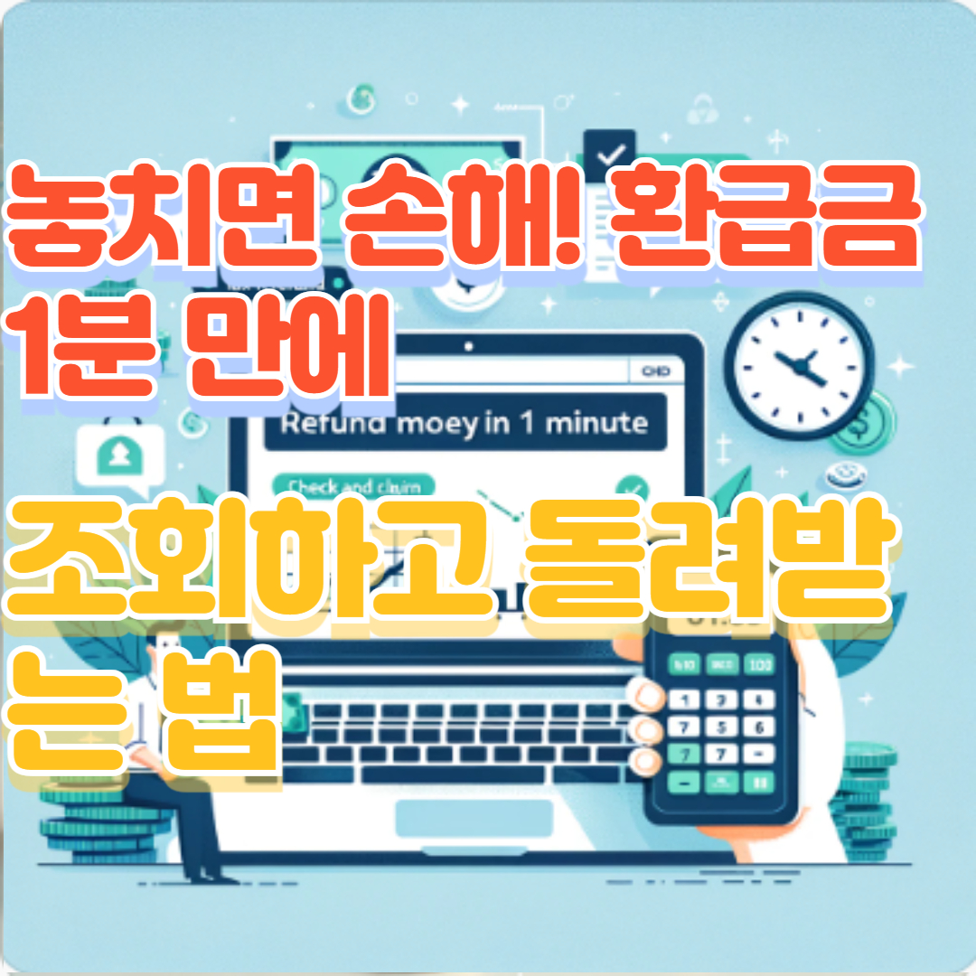 놓치면 손해! 환급금 1분 만에 조회하고 돌려받는 법