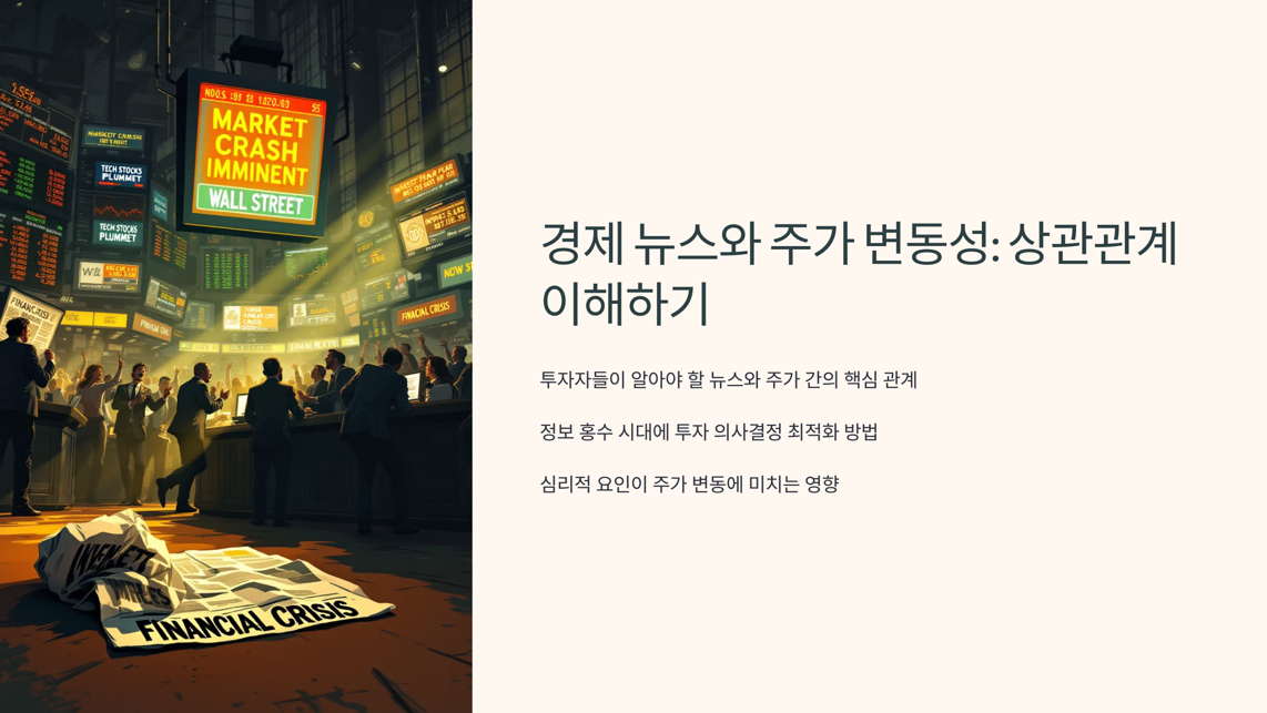 경제뉴스와 주가 변동성 이미지