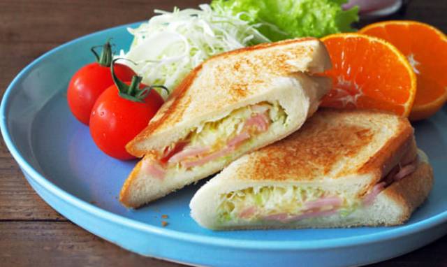 샌드위치 메이커 없어 샌드위치 누르기 만들기,핫샌드 만들기