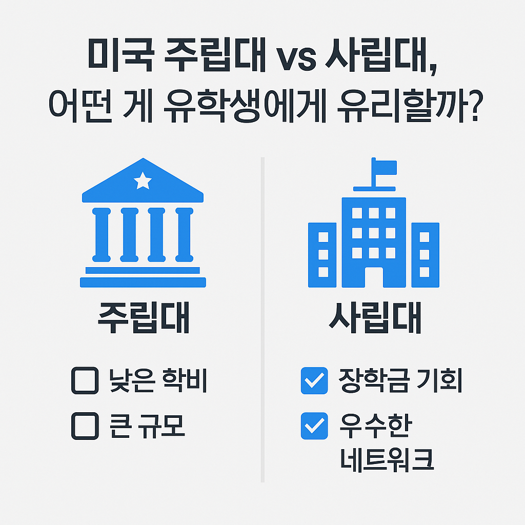 미국 주립대 vs 사립대, 어떤 게 유학생에게 유리할까?