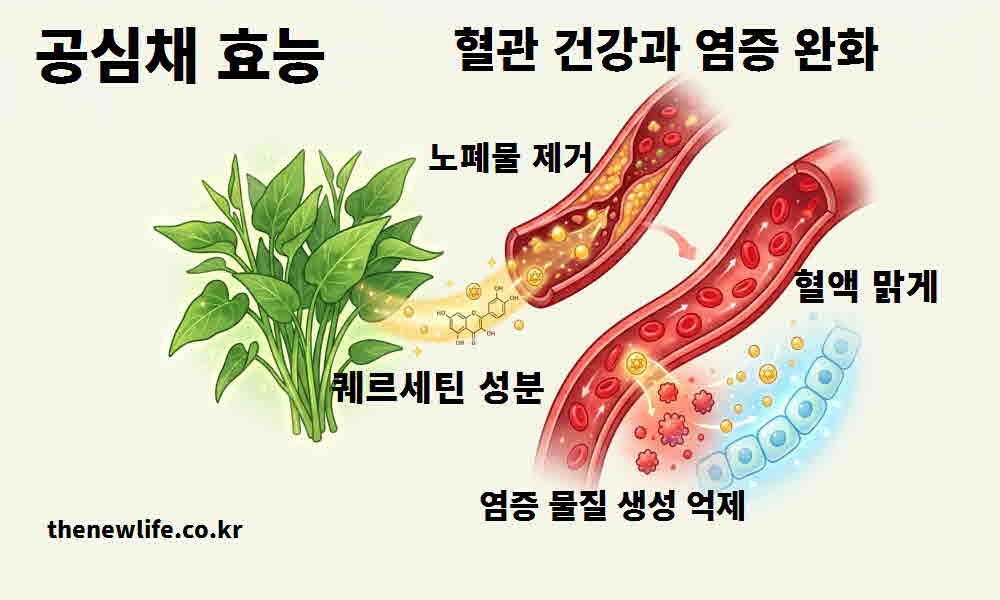 공심채 효능 혈관 건강 염증 완화