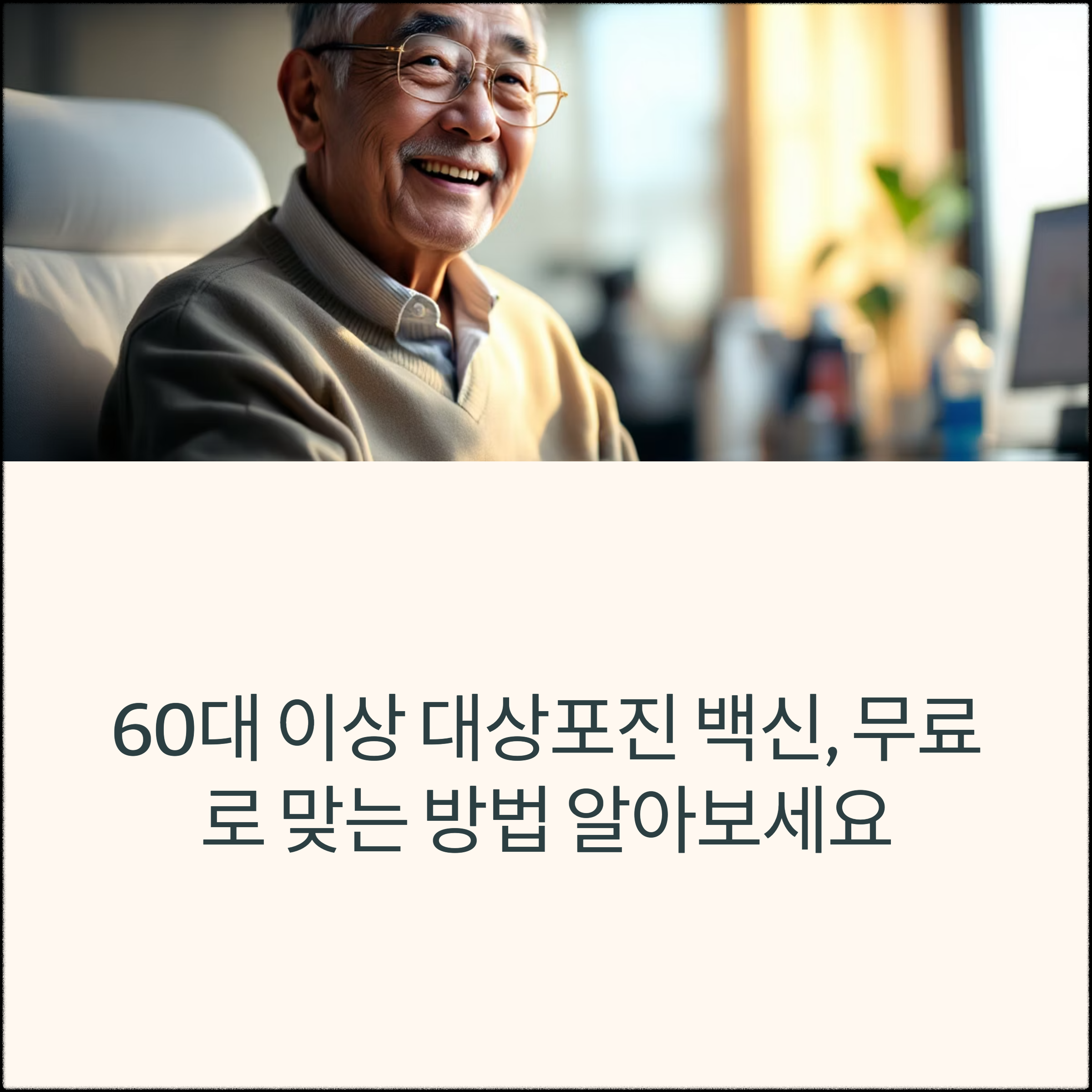 60대 이상 대상포진 예방접종, 무료로 맞으려면 이렇게!