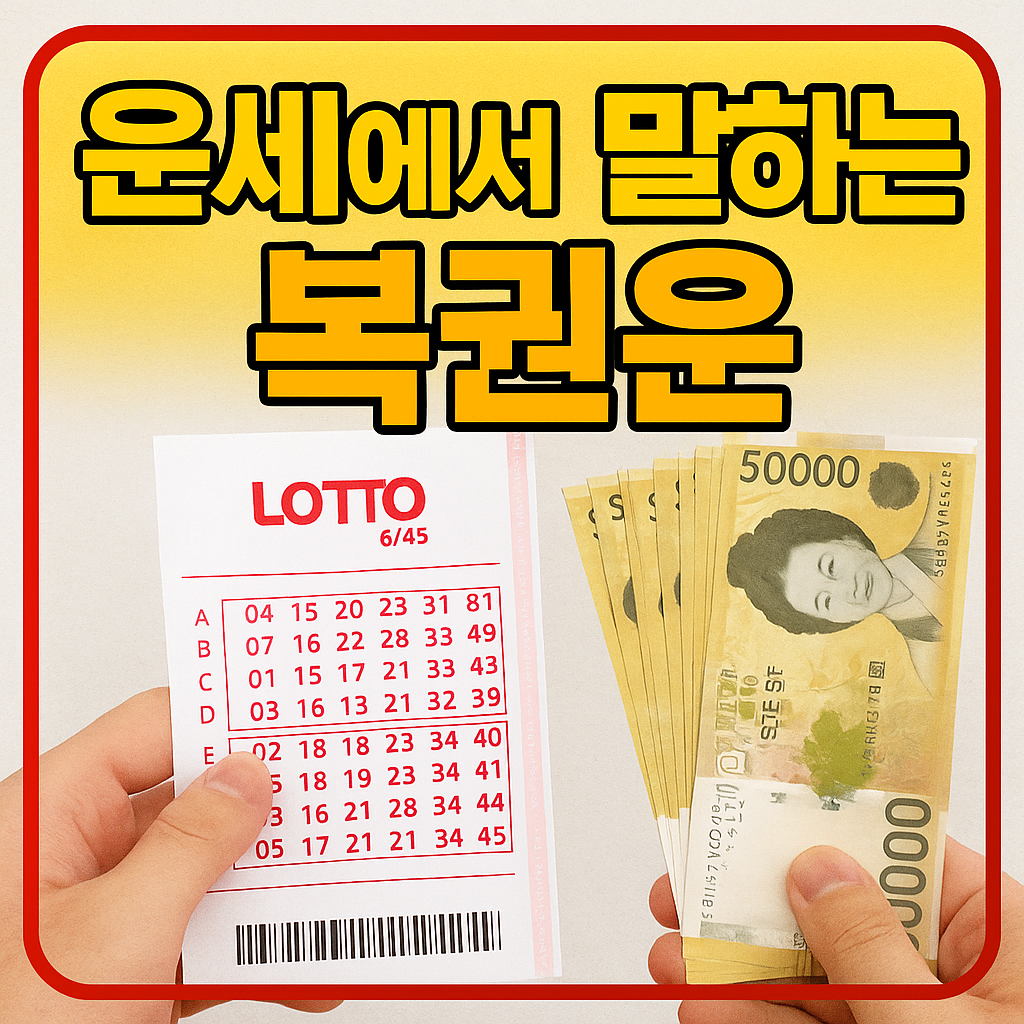 운세에서 말하는 복권운