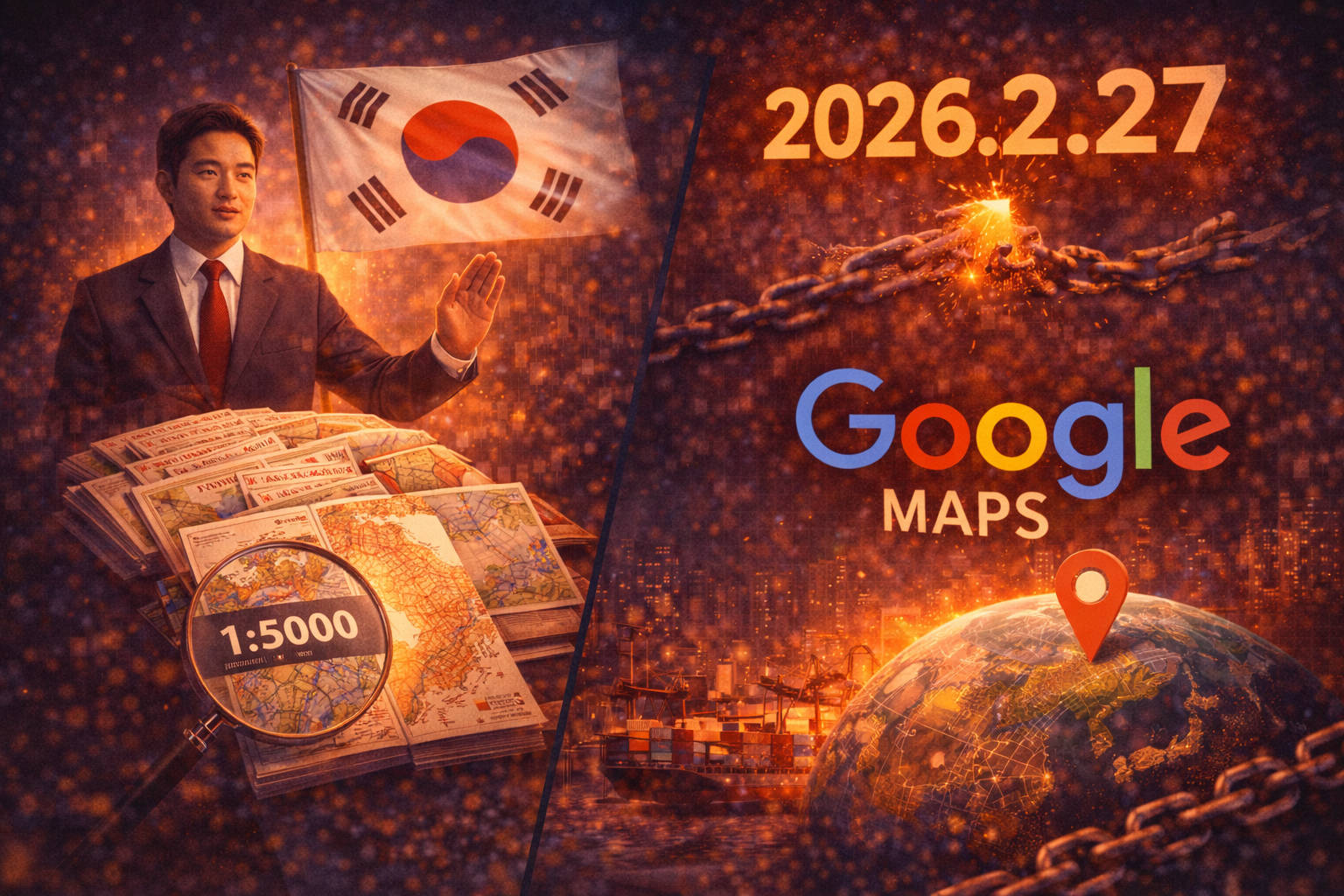 한국 지도 구글 허용 이미지