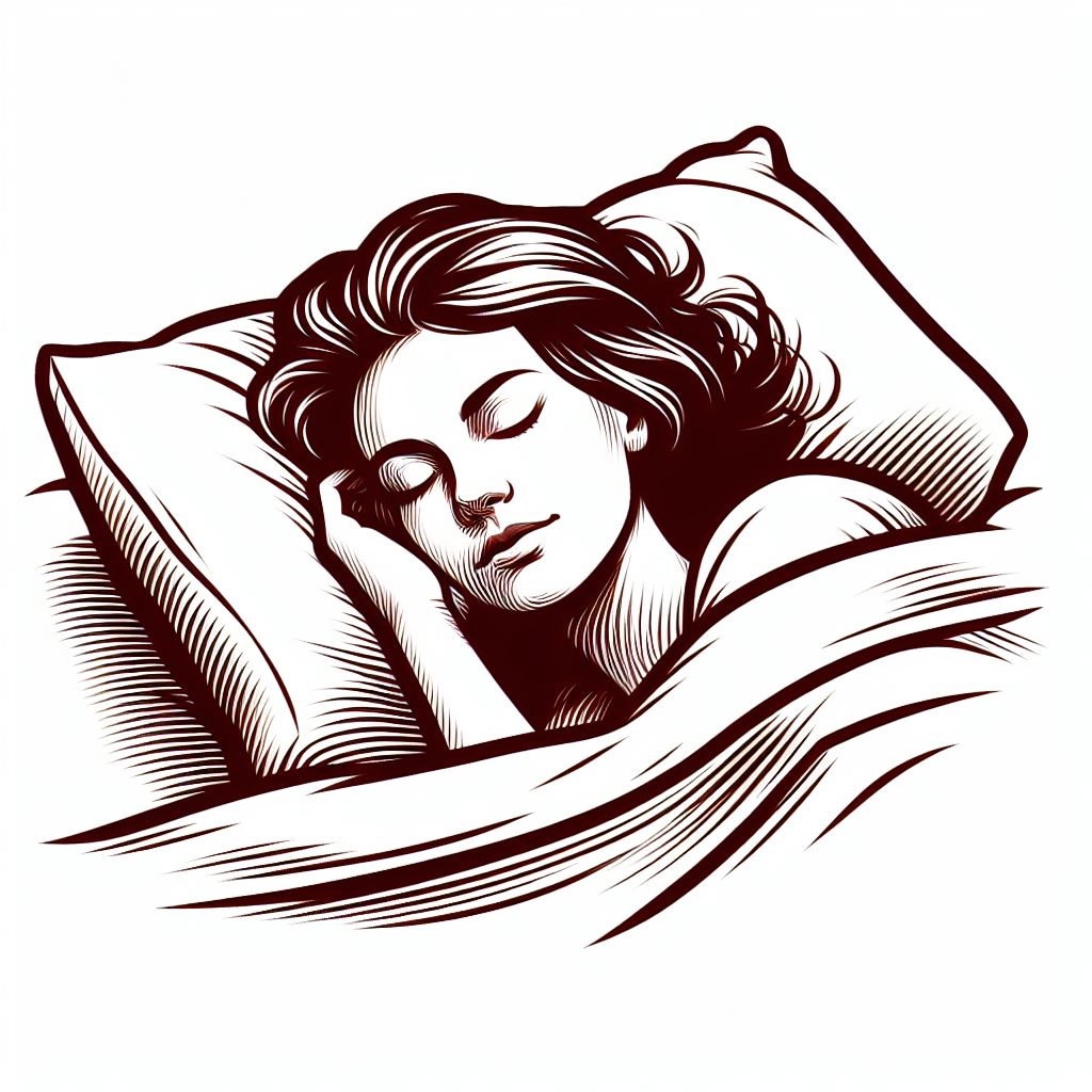 침대에서 잠자는 모습 로고 4