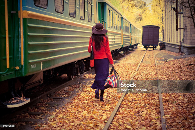 가을여행 기차표