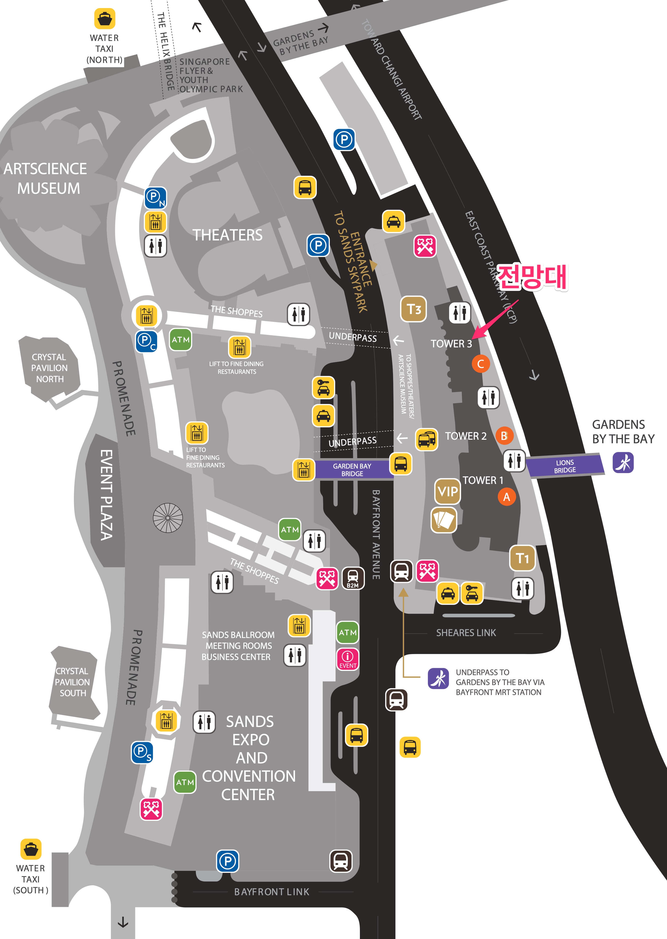 마리나 베이 샌즈 지도