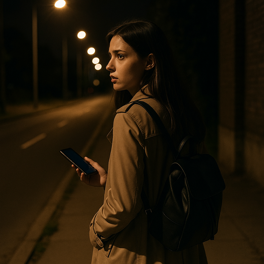 귀가하는 여성의 모습