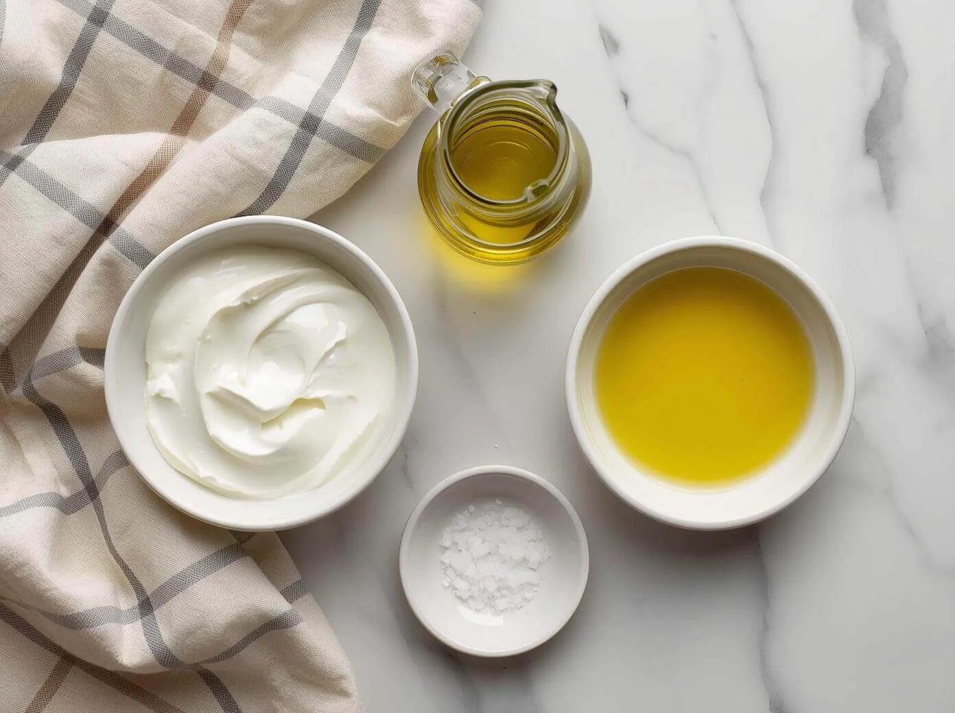 올리브오일과 소금 넣고 만든 그릭요거트 샐러드