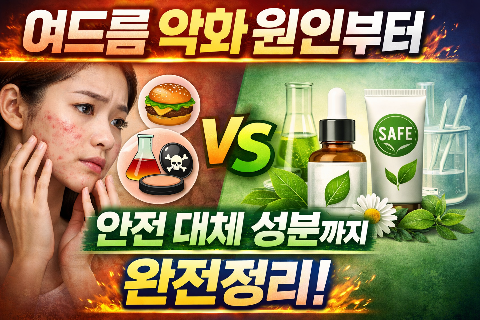 여드름을 악화시키는 화장품