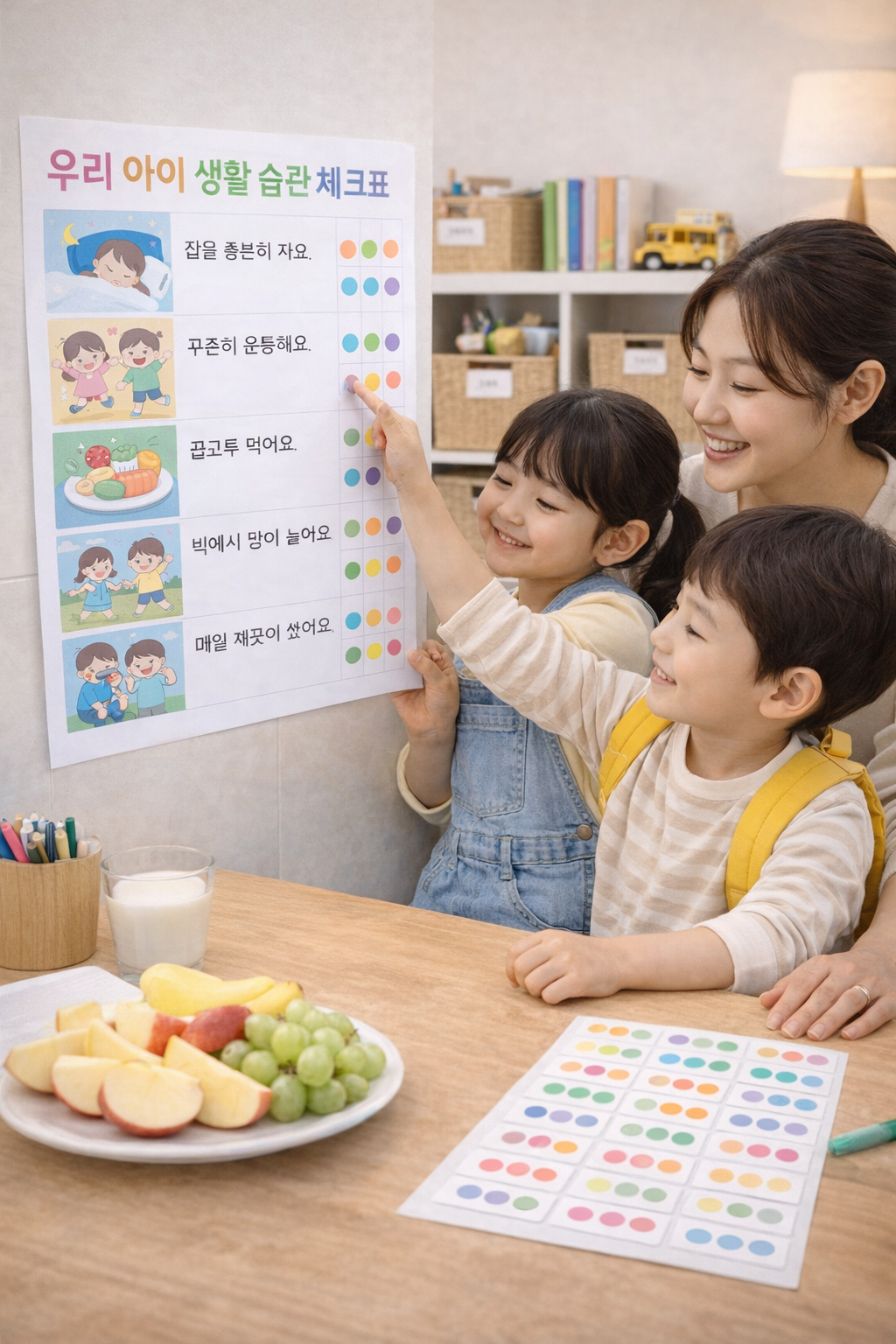 자녀 생활 습관 관리 체크리스트 관련 사진