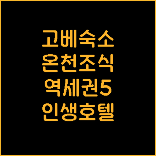 고베 호텔 추천 산노미야역 근처 온천..