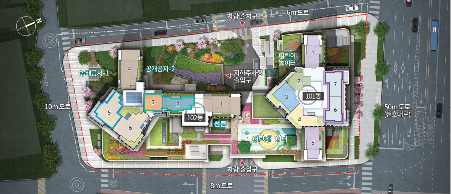 그란츠 리버파크 동호수배치표