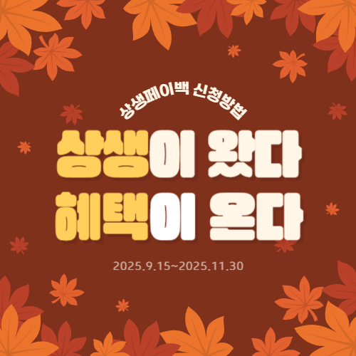 상생페이백 신청방법·자격조건 완전정복: 최대 30만원 환급 받는 법