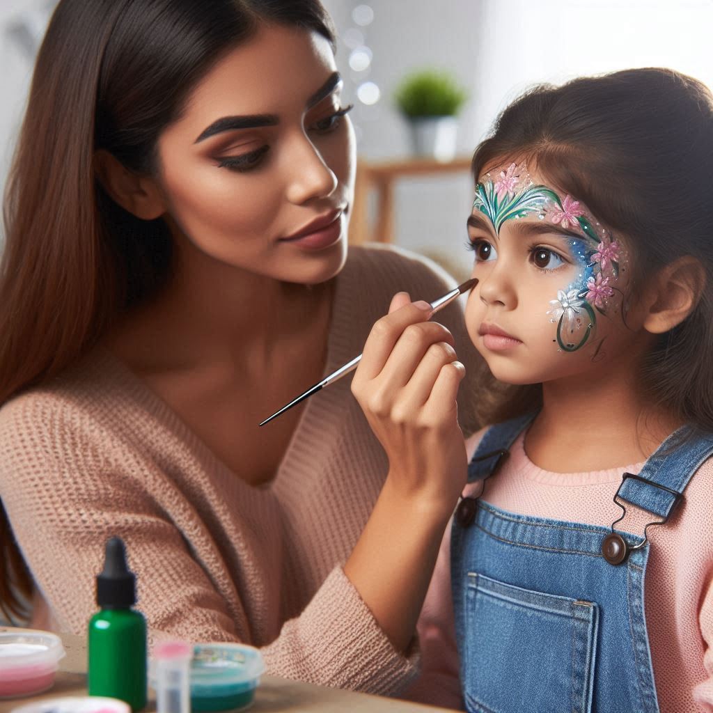 페이스페인팅 그리는 모습3