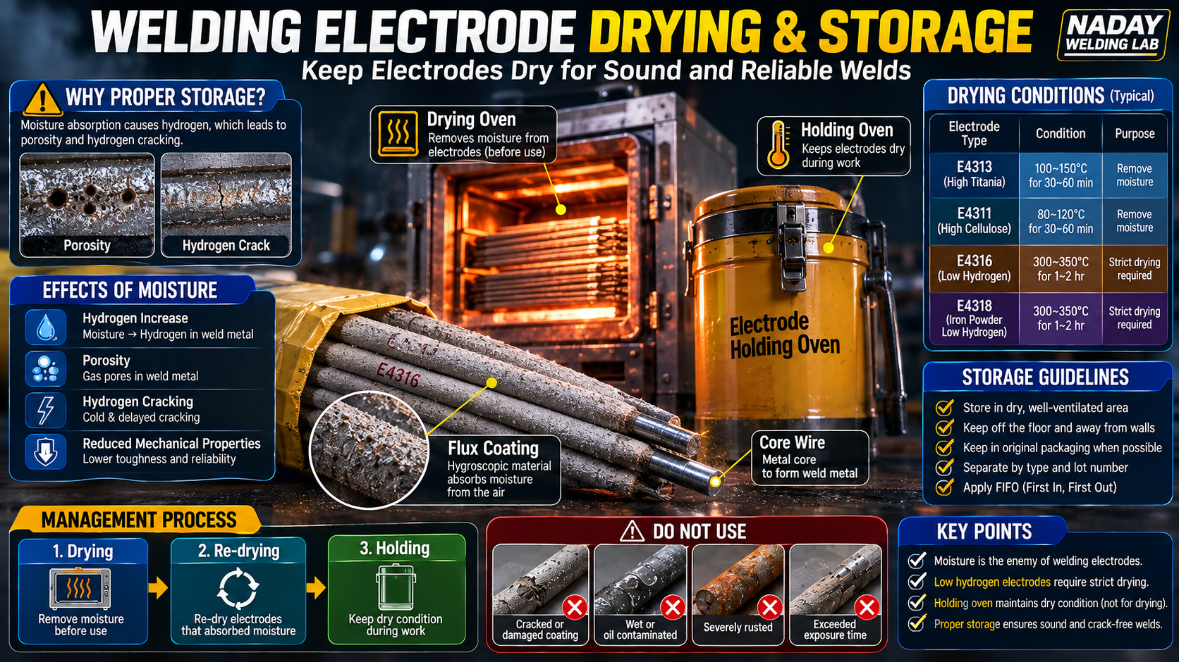 welding electrode drying & storage