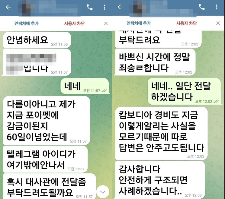 캄보디아 한국인 구조 및 캄보디아 범죄 대응