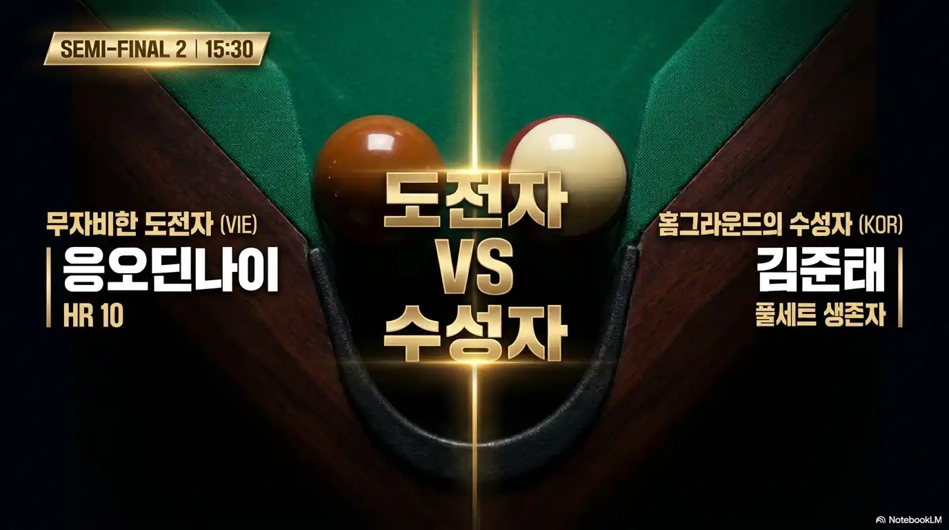 2026 하이원리조트 PBA 챔피언십 세미파이널2 15시 30분 - 무자비한 도전자 응오딘나이(베트남) HR 10 vs 홈그라운드의 수성자 김준태(한국) 풀세트 생존자