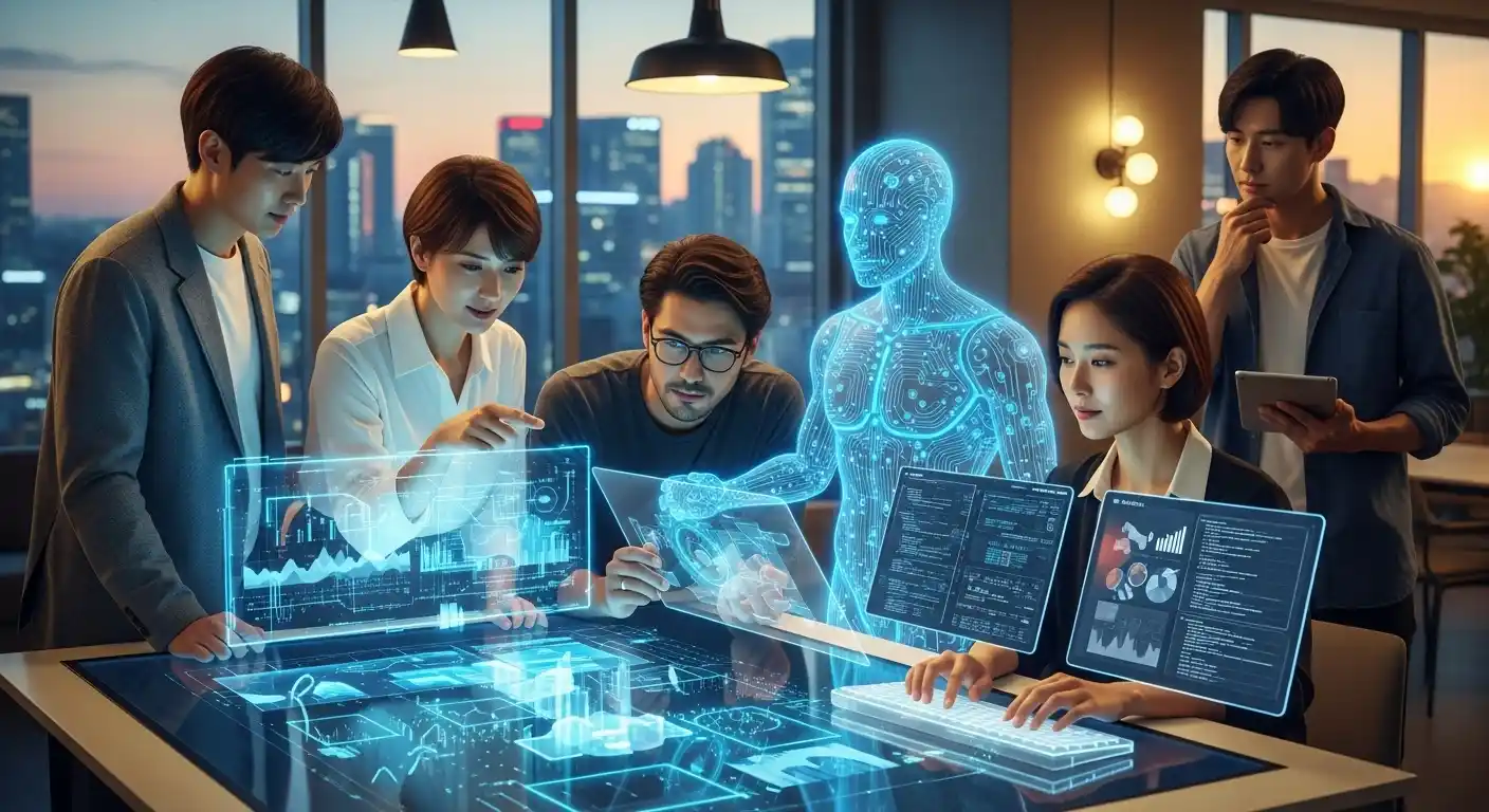 <img src="ai_and_human_collaborate_through_creativity_and_analysis.webp" alt="AI와 인간이 창의성과 분석력을 결합해 협업하는 장면을 표현한 이미지 입니다">