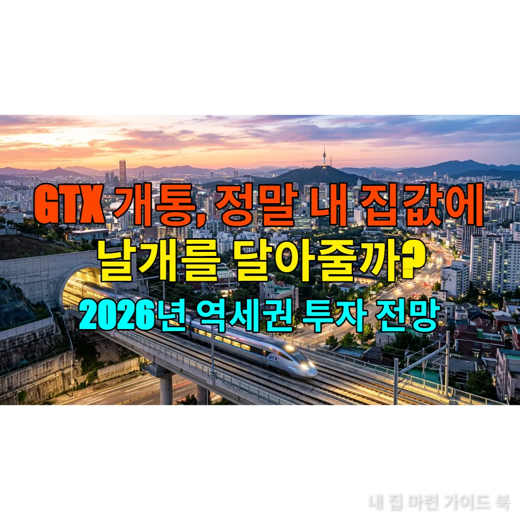 GTX 개통으로 활기찬 서울 도시 풍경과 빠르게 달리는 GTX 열차