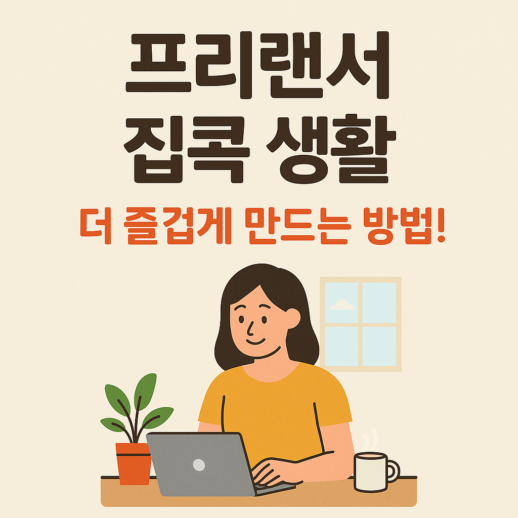 프리랜서 집콕 생활: 더 즐겁게 만드는 방법!