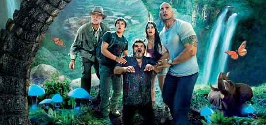 신비한 생물체들을보고놀라는 주인공들