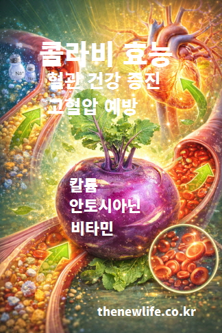 칼륨과 안토시아닌이 풍부한 콜라비의 혈관 건강 및 고혈압 예방 효능