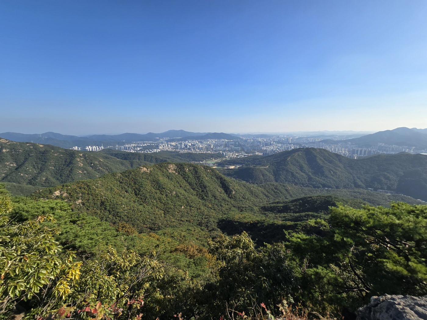 국기봉에서 바라본 전경