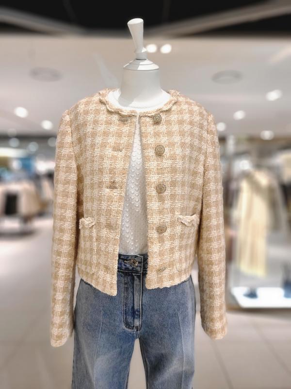 듀엘 앙고라 블렌디드 트위드 재킷 D231MSF018