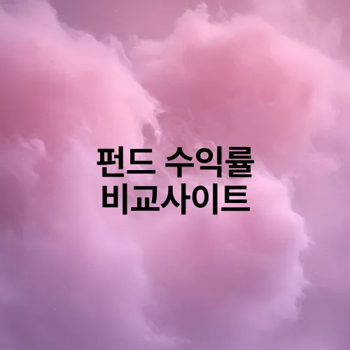 펀드 수익률 비교사이트
