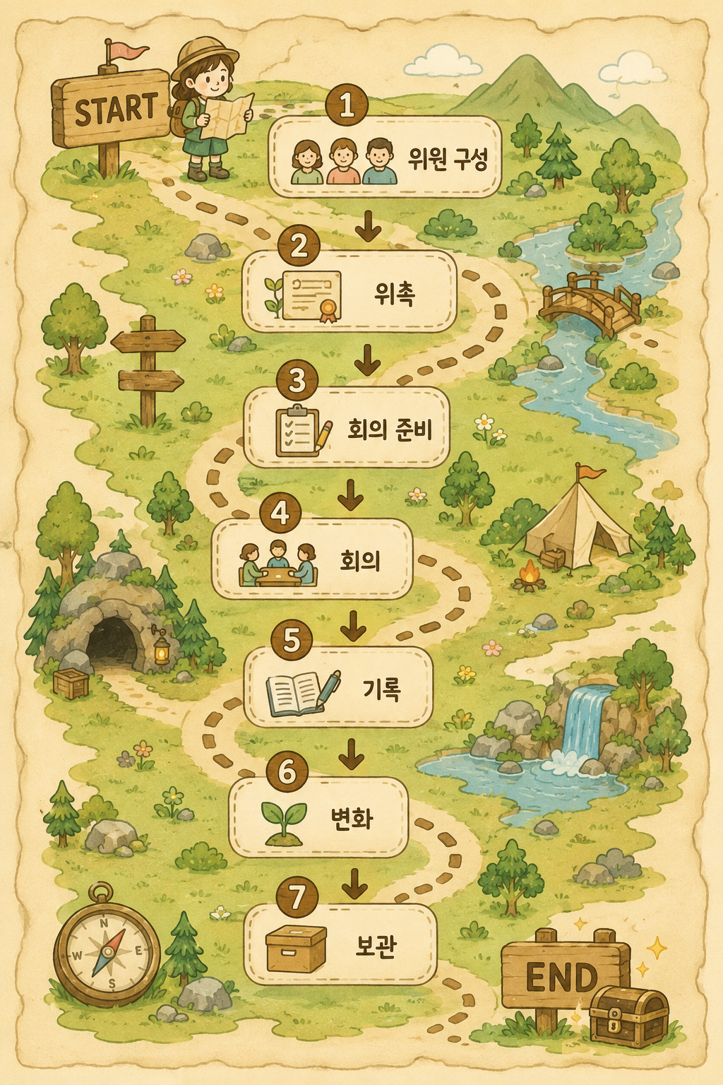모험의 여정 지도
