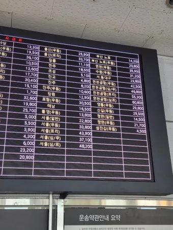 순천 시외버스터미널 시간표 예매 요금_13