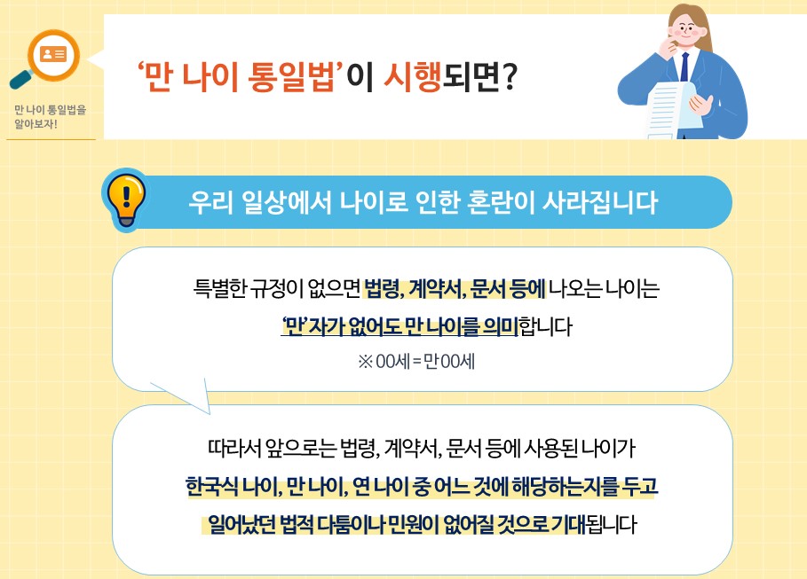 만나이 통일법 시행