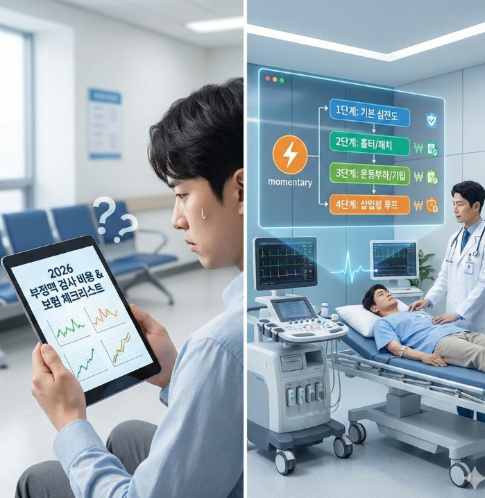 2026 부정맥 검사 비용과 보험 청구 체크리스트를 확인하는 모습