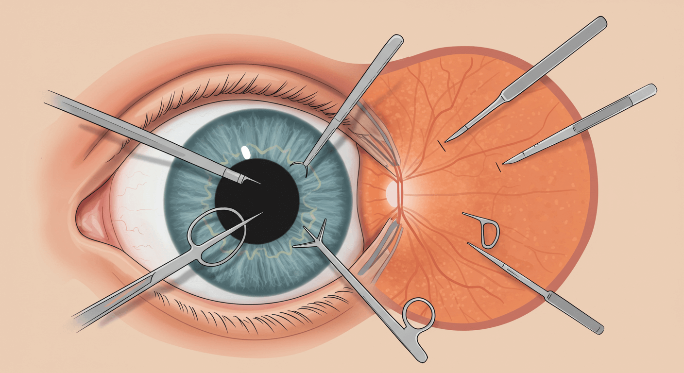 망막박리 수술법 비교 (공막돌륭술 vs 유리체절제술)