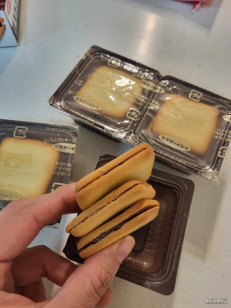 랭글리 과자 비스킷 사이 초콜릿크림