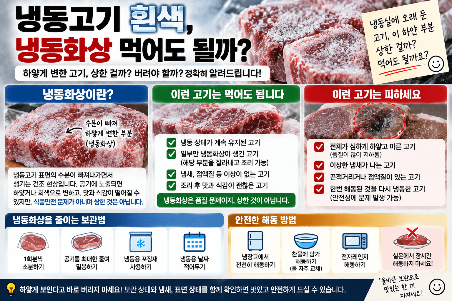 냉동고기 흰색
