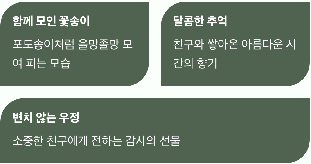 친구에게 전하는 최고의 선물, 우정
