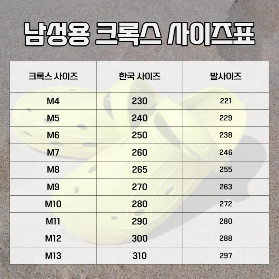 사이즈표