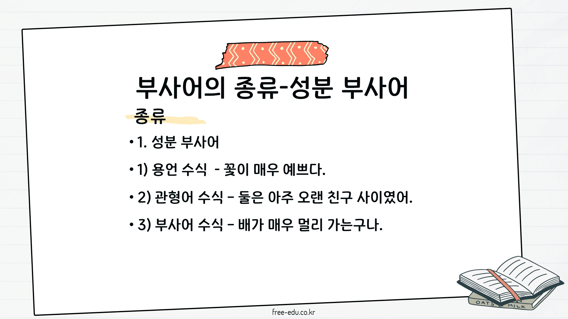 국어 문법 정리 문장 성분 종류