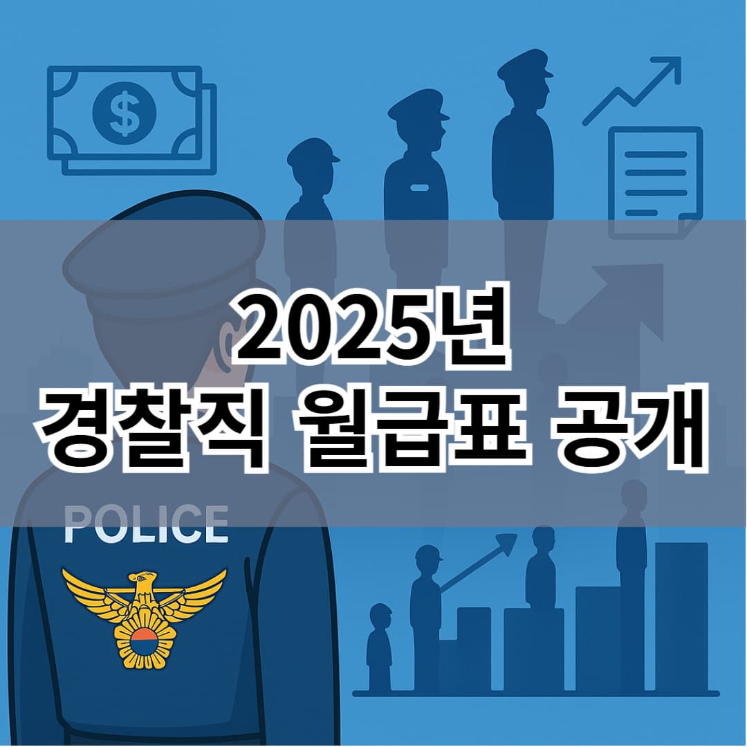 2025 경찰공무원 월급표 공개|순경부터 경위까지 연봉·수당 총정리