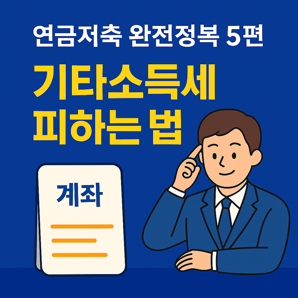 연금저축 완전정복 5편: 중도 인출 시 16.5% 세금 구조와 절세 전략